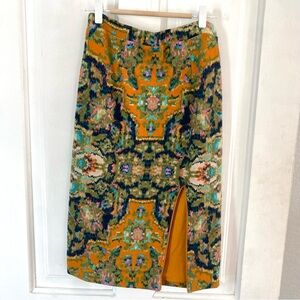 Floral Patterned Midi Skirt